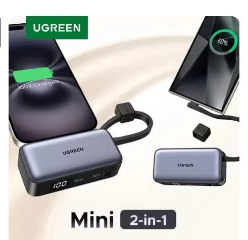 유그린 PD20W 5000mAh 휴대용 스탠드 보조배터리 ($14.17/무료)