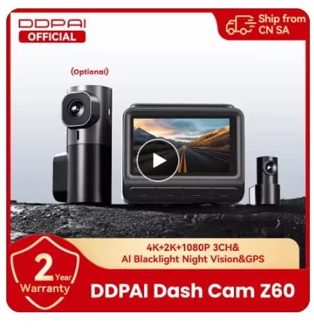 DDPAI 4K+080P 블랙박스 Z60 전후방 듀얼 카메라 (24시간 주차 모니터링)(63.79)무배1