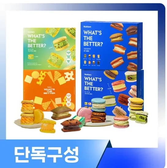 널담 뚱카롱 16구+뚱낭시에 8개(21,841원) 고단백 저당 크리미 쫀득빵 14개(25,338원)/무료