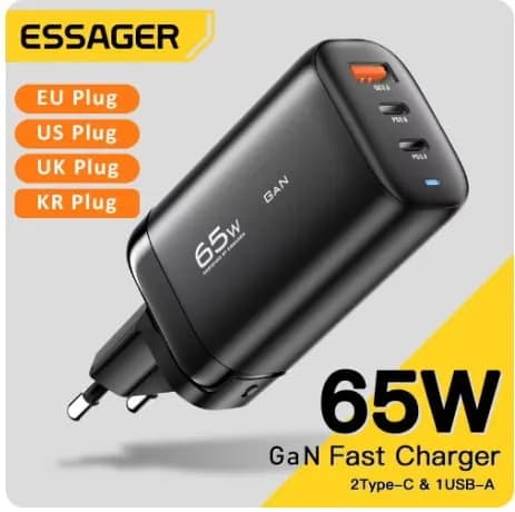 한국플러그 Essager 65W GaN 충전기($9.11/무료)