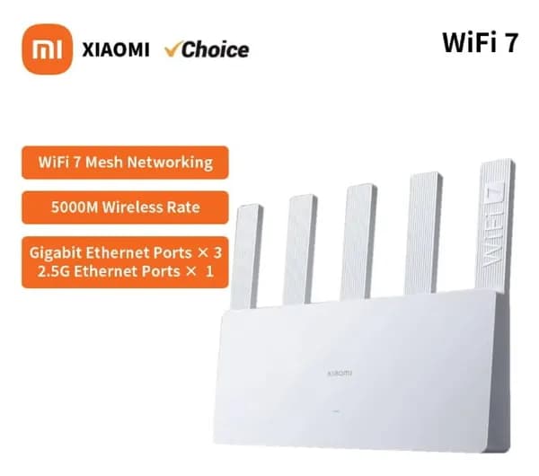 샤오미 라우터 BE5000 WiFi7($39.26) / 샤오미 BE3600 WiFi7($27.73) / 샤오미 BE6500 WiFi7($60.09)