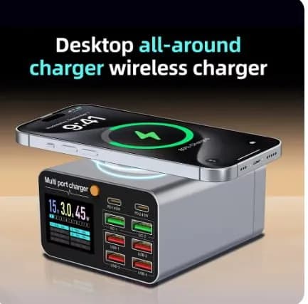 한국플러그 80W 8포트 무선 충전기($26.98/무료)
