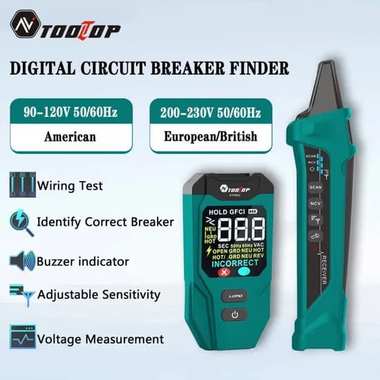 TOOLTOP ET32 디지털 차단 탐지기 콘센트 배선 테스터기 34,783원