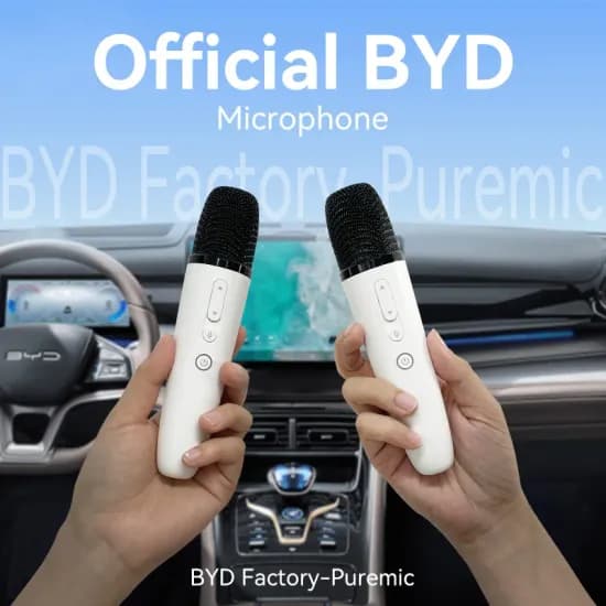 공식 BYD 전기차용 무선 노래방 마이크