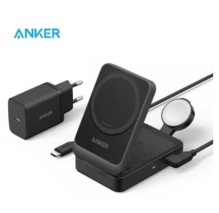 ANKER MagGo 3-in-1 Qi2 15W 무선 충전 스탠드