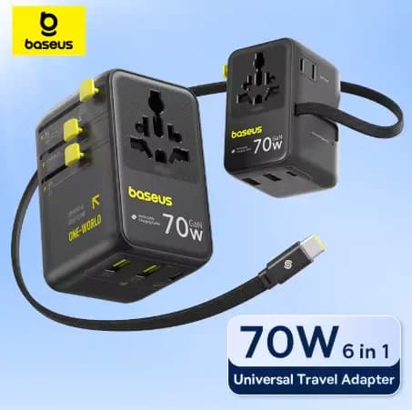 Baseus GaN 충전기 범용 여행용 어댑터 내장 70W (33,148원/무료)