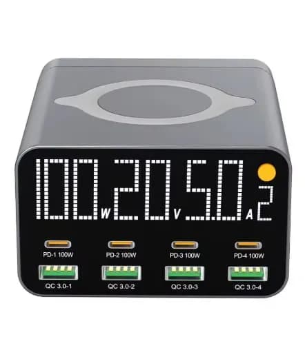 한국플러그 120W 8포트 USB C타입 무선 충전기 ($27.14/무료)