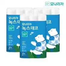 한예지 천연펄프 화장지 3겹 30M 30롤 3팩 외 2종