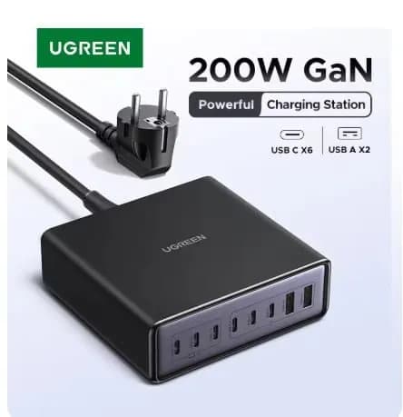 UGREEN 200W GaN 충전기 8 in 1