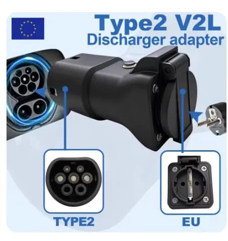 타입2 V2L 디스차저 16A EU 소켓