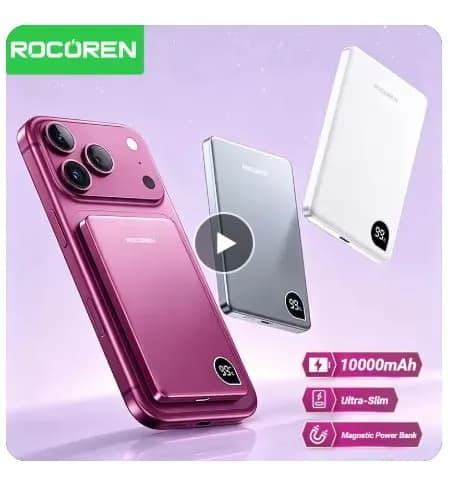 Rocoren 5000mAh 고속 충전 자기식 보조배터리