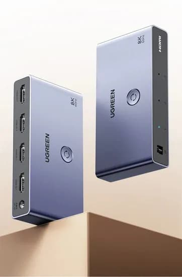 UGREEN HDMI 2.1 스위처 8K 60Hz 4K120Hz HDMI 호환 스위치 3 in 1 Out