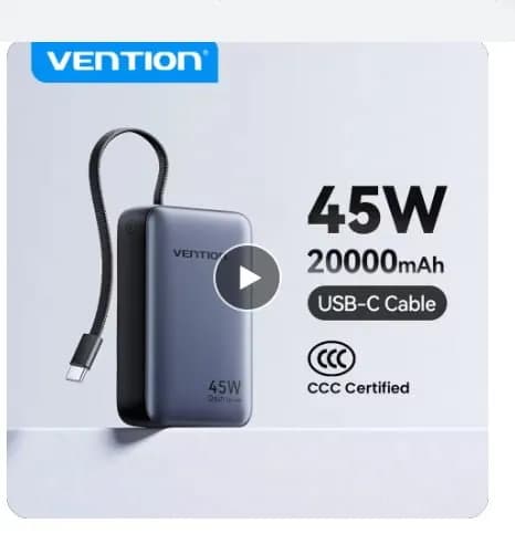 Vention CCC 45W 20000mAh 보조배터리 외 1종