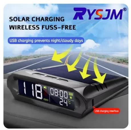 GPS 헤드업 디스플레이 태양광 디지털 자동차 속도계