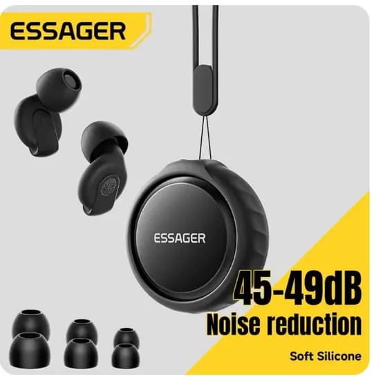 Essager 실리콘 소프트 귀마개 45-49dB 소음 방지 청력 보호