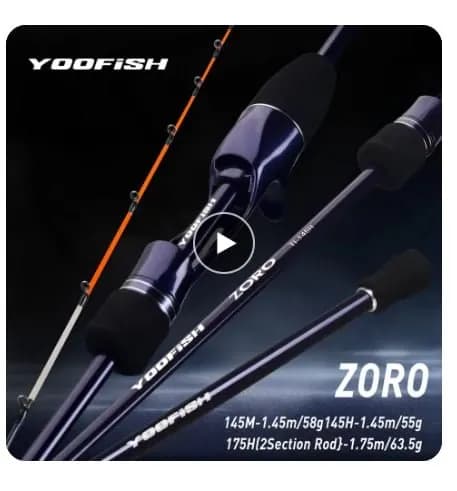 YOOFISH 조로 1.45m 1.75m 경량 카본 낚싯대