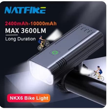 10000mAh 6-8 LED 자전거 라이트 3600 루멘