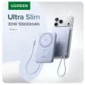 UGREEN 울트라 슬림 30W 10000mAh 파워 뱅크 마그네틱 무선충전기