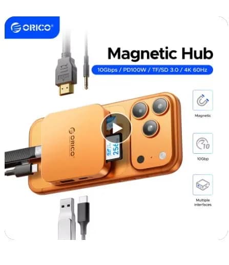 ORICO 마그네틱 SSD 케이스 USB 허브 겸용