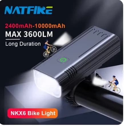 USB 충전식 3600 루멘 자전거 헤드라이트