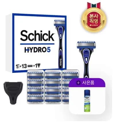 쉬크 하이드로5 오리지널 날 13입 면도기 커버 1 폼