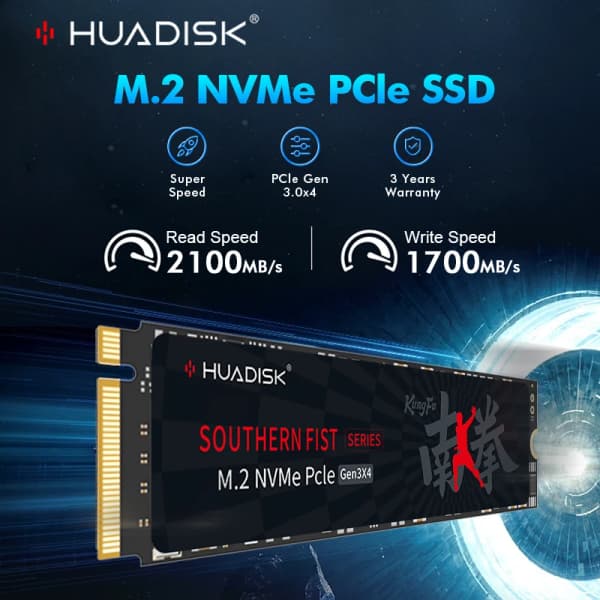 HUADISK NVMe SSD 512GB, 1TB