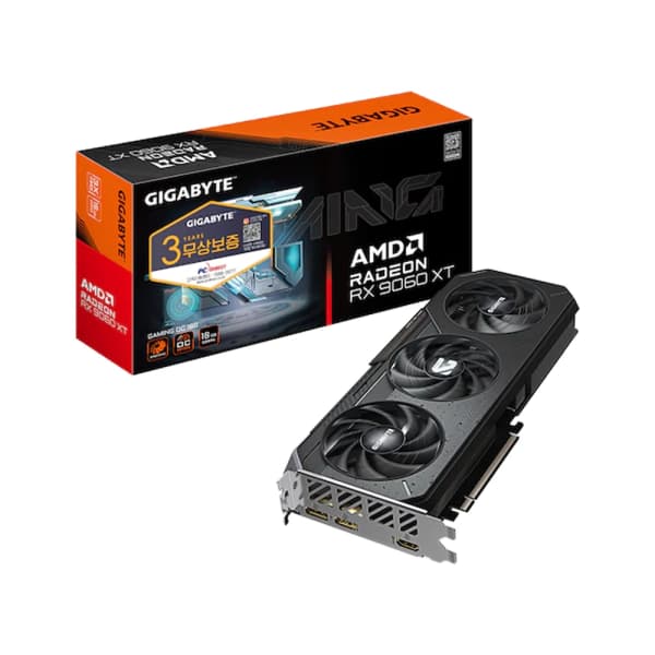 GIGABYTE 라데온 RX 9060 XT Gaming OC D6 16GB (후기 이벤트1.5만 참여시 최종 체감가 507,731원)