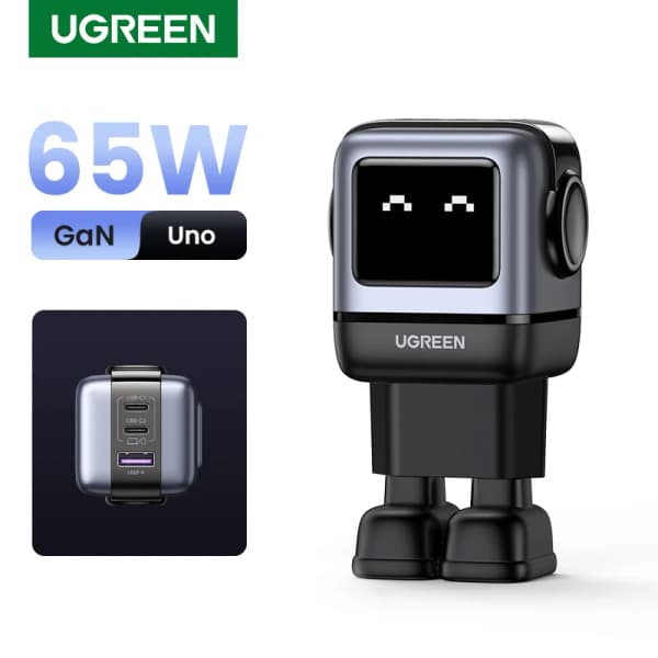 UGREEN 유그린 65W, 100W케이블 포함  로봇 디자인 GaN 충전기