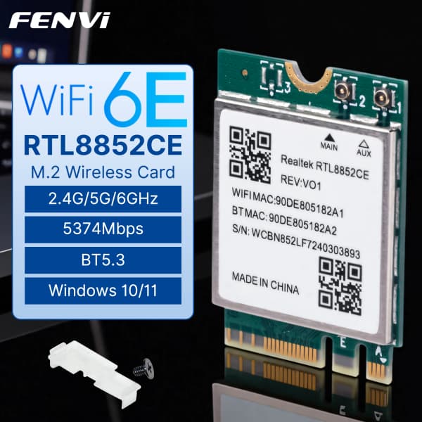 FENVI WiFi 6E RTL8852CE M.2 네트워크 카드