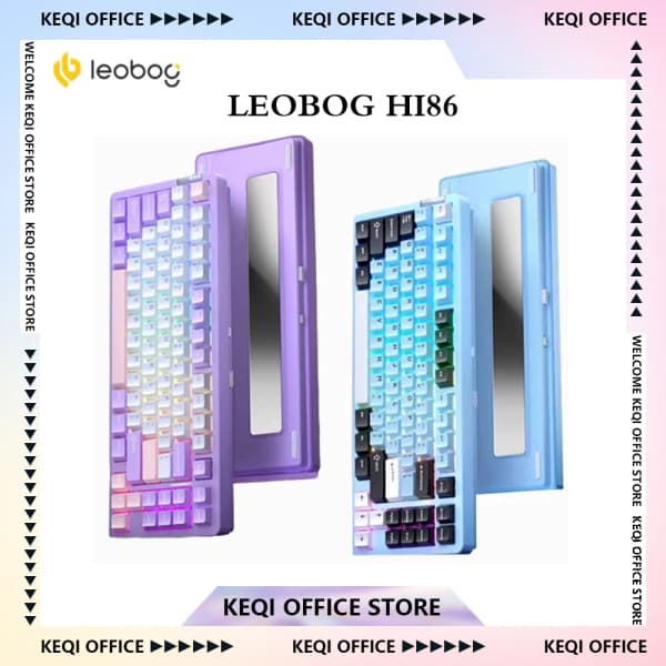 LEOBOG 기계식 키보드, Hi86, 3 모드 알루미늄 합금, 핫 스왑 RGB 라이트 개스킷, 게임 키보드, 맞춤형 E스포츠 액세서리