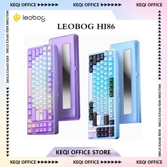 LEOBOG 기계식 키보드, Hi86, 3 모드 알루미늄 합금, 핫 스왑 RGB 라이트 개스킷, 게임 키보드, 맞춤형 E스포츠 액세서리