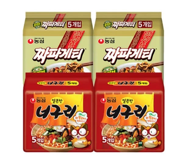 짜파게티10봉+얼큰한너구리10봉 총 20봉 (유니버스클럽)