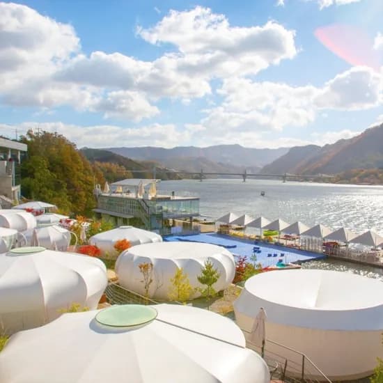 가평 캠프통 펜션/글램핑 1박+BBQ SET 2인PKG (121,490원/무료)