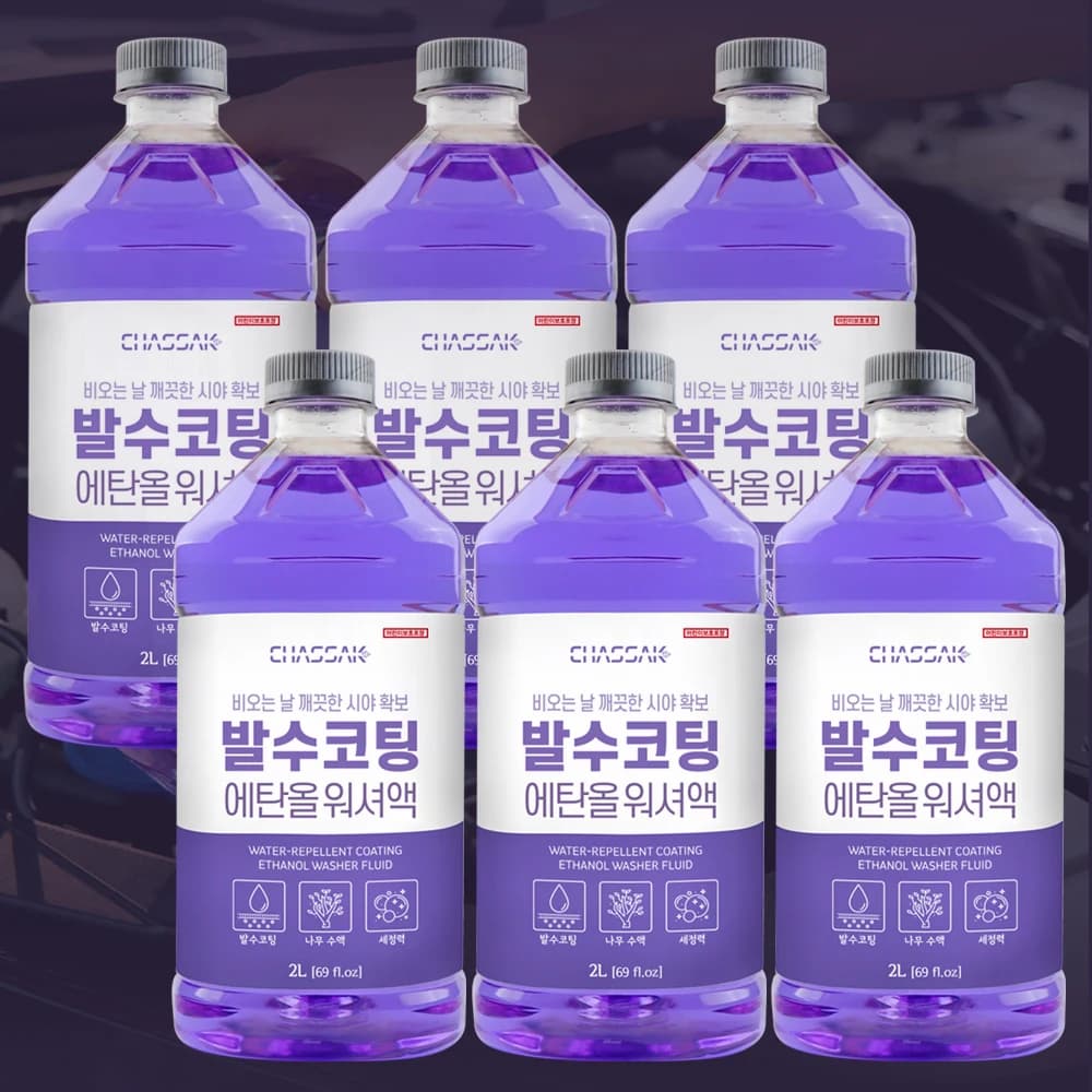 차싹 자동차 발수코팅 에탄올 워셔액 2L