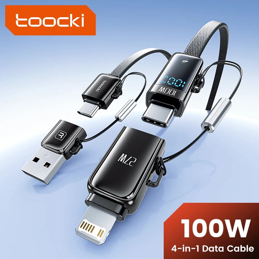 TOOCKI 4-in-1 고속 충전 USB C to C/Lightning 케이블