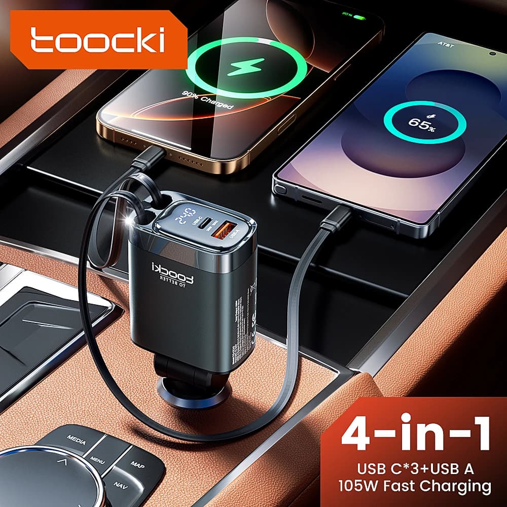 toocki 105W 4-in-1 차량용 고속 충전기