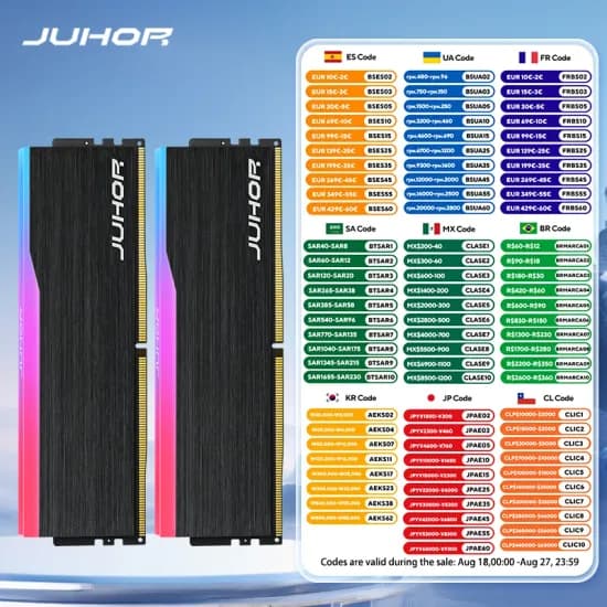 JUHOR RGB DDR5 6000MHz 16GB x 2 (하닉A다이) 32GB