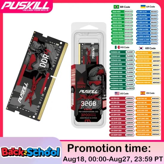 PUSKILL Killblade DDR4 8~32GB 노트북램