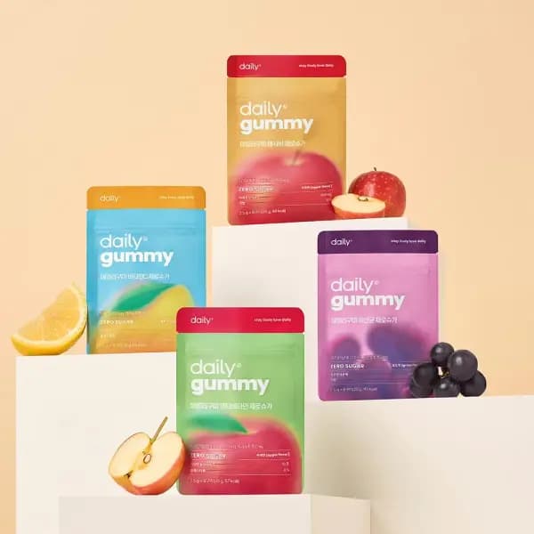 데일리 구미 제로슈가 멀티비타민/비타민C/유산균/애사비 25g x 5봉 (총 40구미)