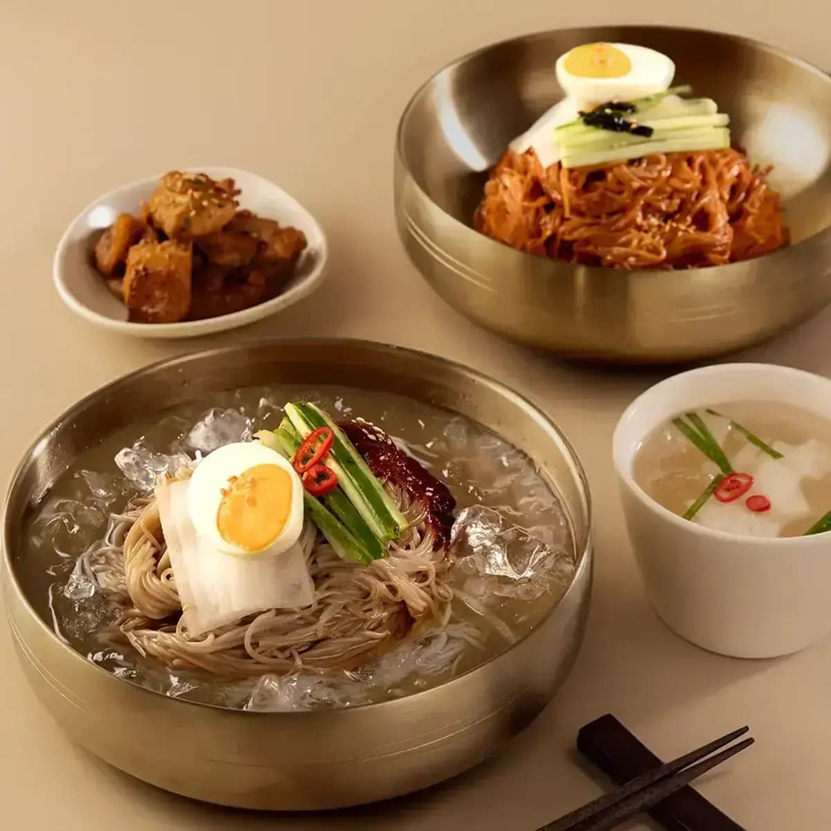 메밀냉면 물 비빔 10인분 (면 10개, 육수 5개, 양념 5개)