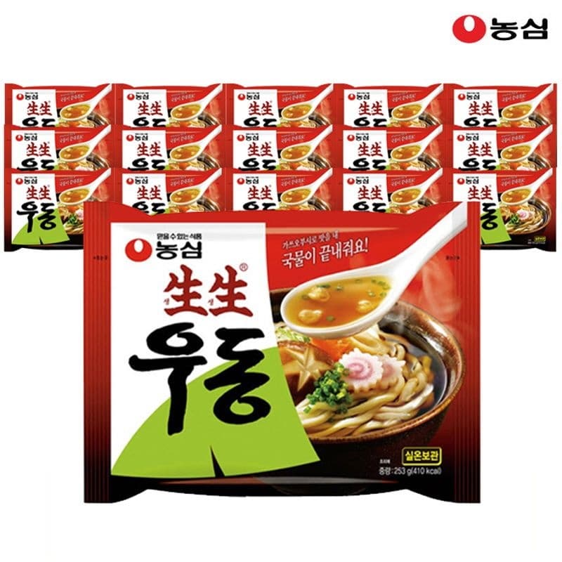 농심 생생 우동 253g x 16봉
