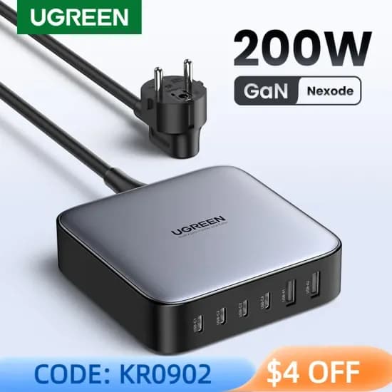 유그린 200W 6포트 GaN 고속충전기