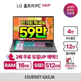 LG 삼성 레노버 14~17인치 노트북 15UD50T-GX5JK 외 15건