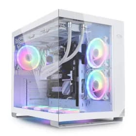 화이트 어항PC 반본체 R7 9800X3D B850M 조립 컴퓨터 본체 32GB M.2 1TB