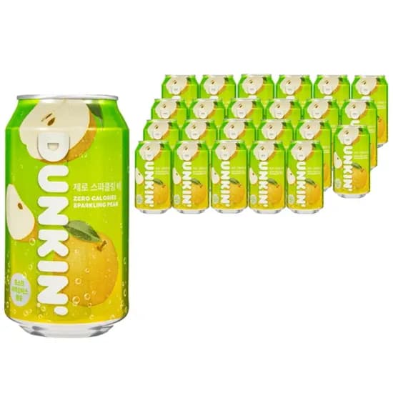 던킨 제로 스파클링 탄산음료 배 350ml 24개