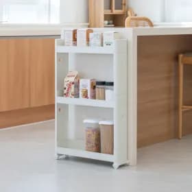 13cm 3단 틈새수납장 슬림 트롤리선반