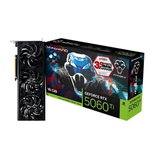 GAINWARD 지포스 RTX 5060 TI 파이썬 III D7 16GB