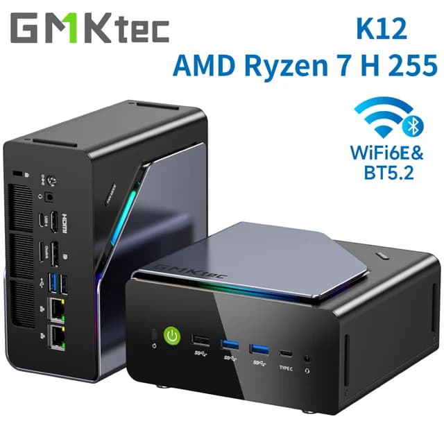 GMKtec K12 H255 미니PC 베어본 삼성 VISA