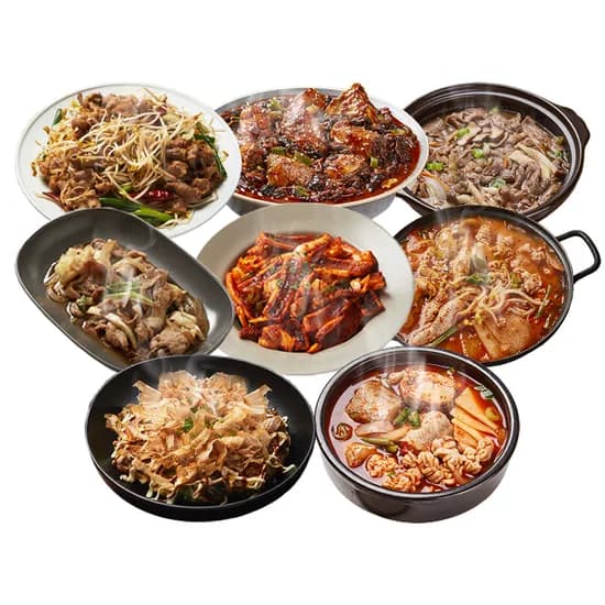 쿡솜씨 밀키트 알고니탕 2인분 우삼겹숙주볶음 2인분
