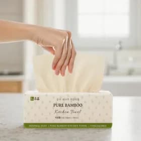 휴홈 무표백 대나무 키친타월 100매 9팩